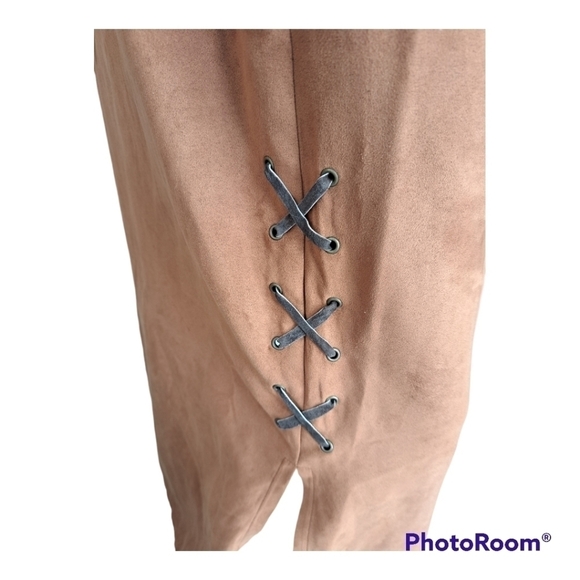 CmCat Out au naturel maxi skirt 100% suede leather tan western skirt size 9 - Picture 9 of 16